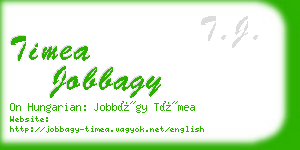 timea jobbagy business card